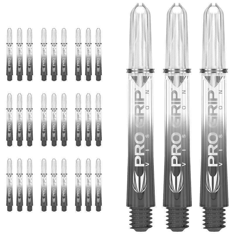Target Darts 10 x Sets of Pro Grip Vision Dart Stems - 30 Dart Shafts in Total short Black - BeesActive Australia