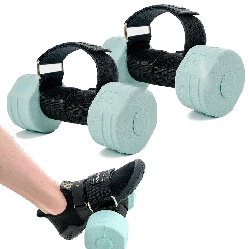 Feet Dumbbell Attachment, Tibialis Trainer Ankle Straps for Feet Weight Lifting Shin Splint, Hamstring Curls, Leg Curl Attachment at Home Gym Equipment Black-2pcs - BeesActive Australia