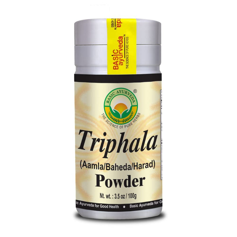BASIC AYURVEDA Triphala Powder | 3.53 Oz (100g) | Mix of Amalaki Haritaki & Bibhitaki Fruit | Natural Source of Vitamin C | Support Healthy Digestion - BeesActive Australia