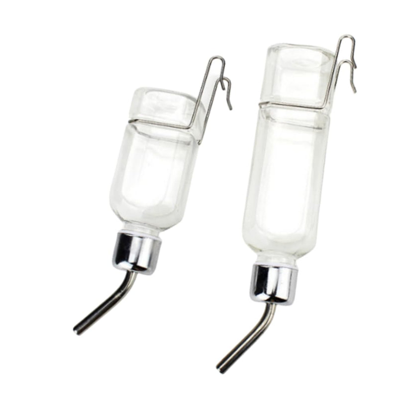 2 Pcs Pet Cage Water Bottle No Drip Small Animal Water Bottle, Hanging Waterer for Rabbit, Guinea Pig, Hedgehog, Squirrel, Rat, Chinchilla, Hamster Dispenser Bottle - BeesActive Australia