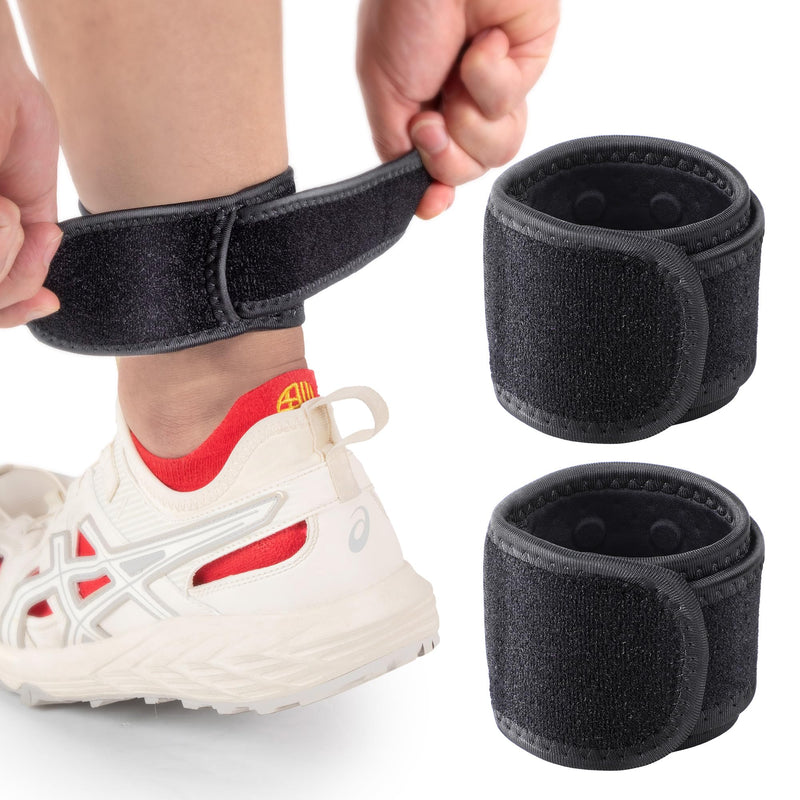 Dreyoo Magnetic Achilles Tendonitis Relief Brace, Adjustable Achilles Strap for Men Women, Achilles Tendon Support Brace to Prevent Achilles Tendonitis Pain, Fit Running Sports Cycling Hiking (2) 2 - BeesActive Australia