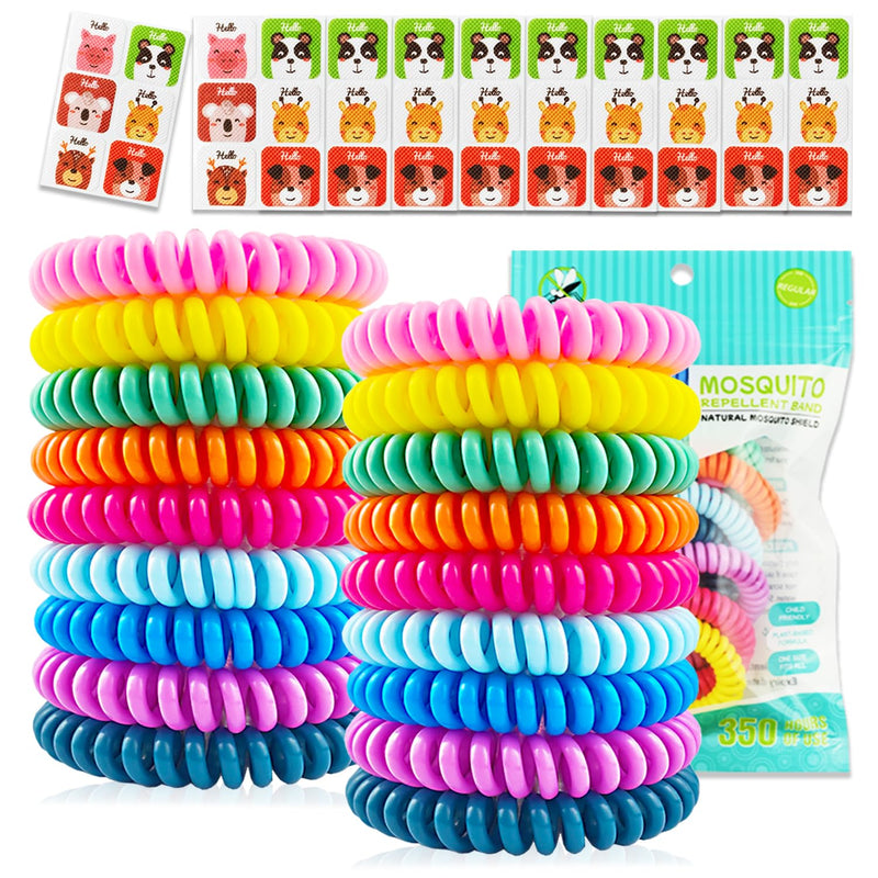 18 Pack Mosquito Repellent Bracelets, DEET-Free Insect & Bug Repellent Wrist Bands with 60 Pack Smile Mosquito Patches for Kids & Adults Outdoor Camping Fishing Traveling - BeesActive Australia