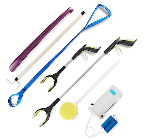7 Piece Deluxe Hip Kit for Seniors, Total Hip Replacement Surgery Recovery Deluxe Premium 7 Piece Kit