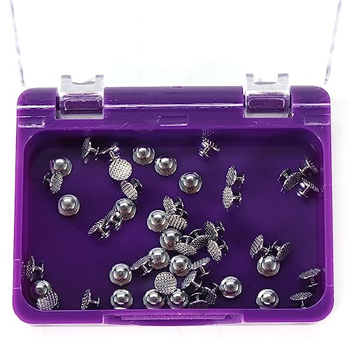 50Pcs/Box Dental Orthodontic Lingual Button Bondable Stainless Steel Round Base (Bondable Buttons Round) Bondable Buttons Round