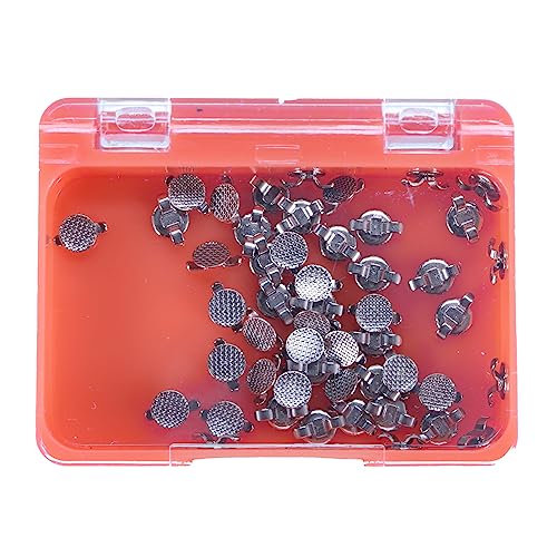 50Pcs/Box Dental Orthodontic Lingual Button Bondable With Cleat Mesh Round (Bondable Lingual Cleat Small) Bondable Lingual Cleat Small