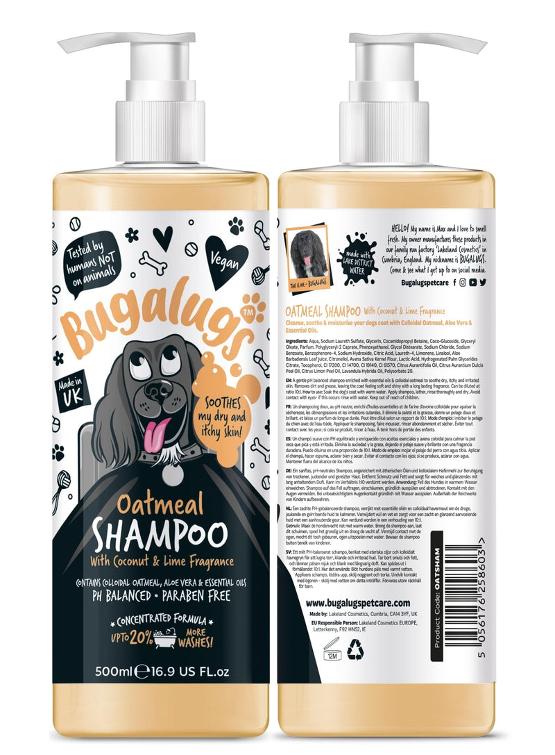 Oatmeal & Aloe Vera Dog Shampoo Dog Grooming Shampoo Products for Smelly Dogs with Fragrance, Oatmeal Puppy Shampoo, Professional Vegan pet Shampoo & Conditioner Shampoo 16.85 Fl Oz - PawsPlanet Australia