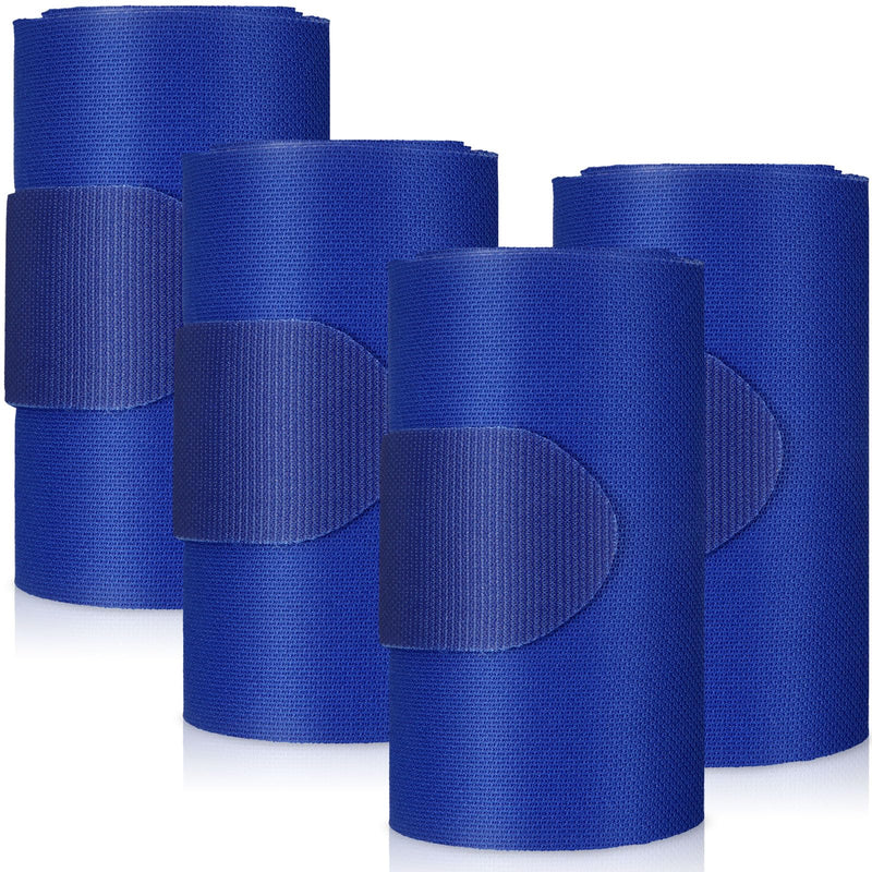 Set of 4 Horse No Bow Bandage 3D Contoured Standing Wrap Bandages Stable Nylon Horse Leg Wraps for Helping Prevent Horse from Tendon Damage and Keep Horses Clean and Safe (Dark Blue) Dark Blue - BeesActive Australia