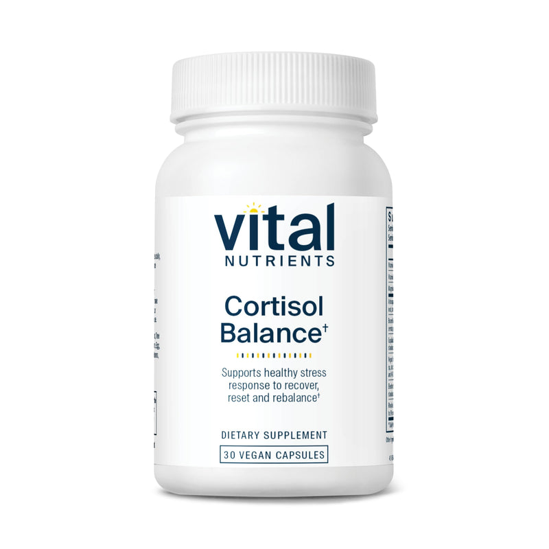 Vital Nutrients Cortisol Balance | Vegan Adrenal Support Supplements | Cortisol Manager Supports Energy & Stress Levels | Ashwagandha & Magnesium for Relaxation | Gluten, Dairy, Soy Free | 30 Capsules 30 Count (Pack of 1)