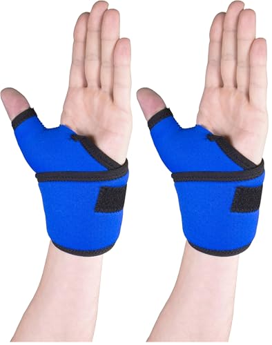 OTC Wrist-Thumb Splint, Wrap Style Support, Neoprene, Small (Pack of 2) Small (Pack of 2)