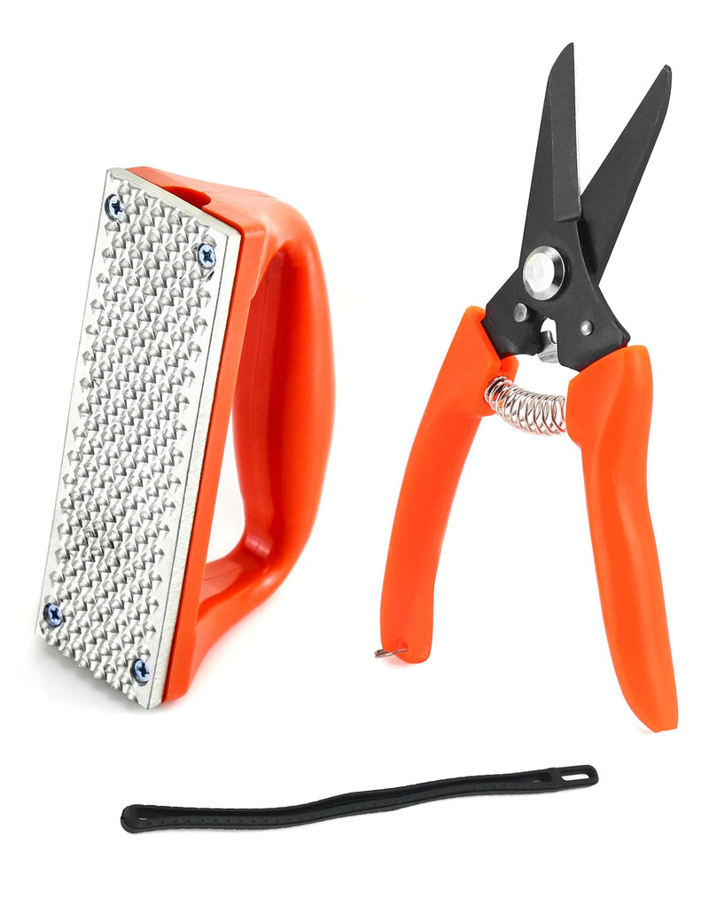 QWORK Hoof Trimmers Goat Hoof Trimming and Mini Rasp Hoof File, 7" Multipurpose Nail Scissors Daily Trim and 5" Rasp for Pig Trotters, Sheep, Alpaca, Lamb and Pruning Potted Plants - BeesActive Australia