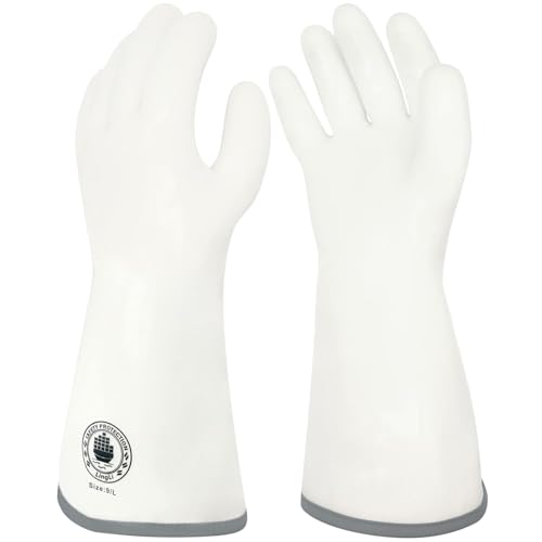Silicone Oven Gloves, Heat Resistant Kitchen Oven Mitts, 1 Pair(8) White Standard 8/M