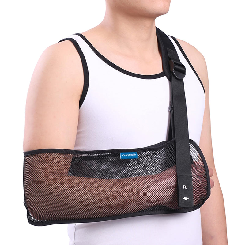 Mesh Arm Shoulder Sling Medical Shoulder Immobilizer for Shoulder Injury Torn Rotator Cuff, Adjustable Breathable Arm Brace for Shower, Right Left Arm Stabilizes Elbow Arm Wrist Injury for Men Women - BeesActive Australia