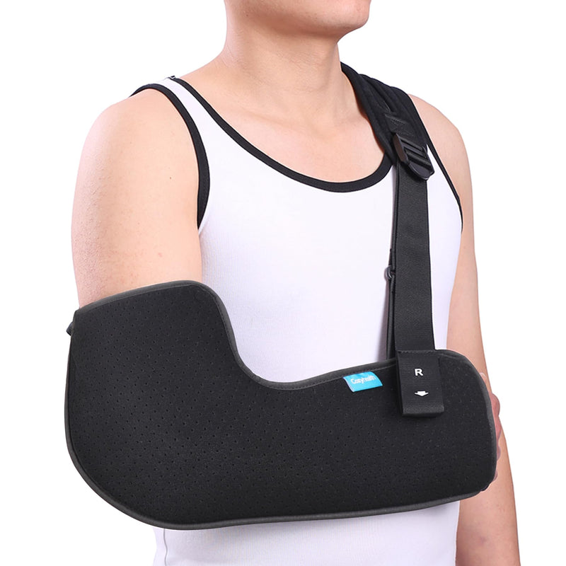 Arm Sling Shoulder Injury Immobilizer Rotator Cuff Support Brace for Sleeping, Comfortable Medical Sling Arm for Shoulder Injury, Left and Right Arm for Men and Women - BeesActive Australia