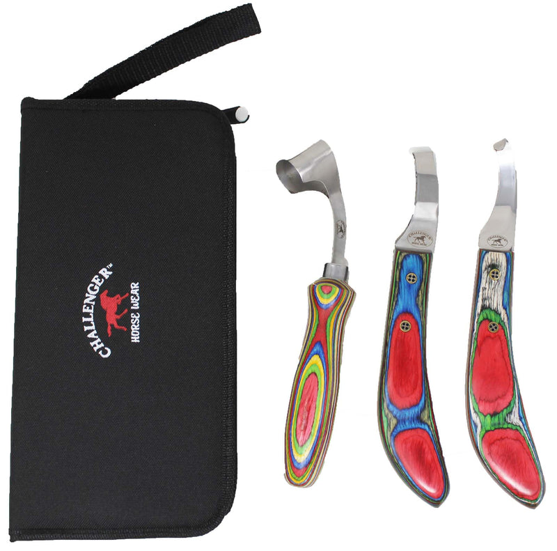 CHALLENGER Horse Farrier Tool 3-Piece Horse Equine Farrier Hoof Grooming Shoe Care Tool Kit w/Carry Bag 984142 - BeesActive Australia