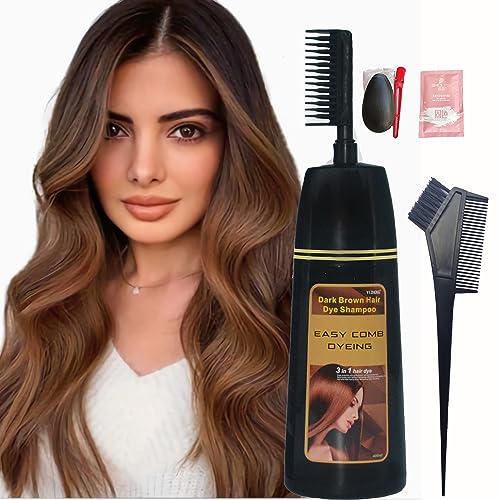 Medium Brown Hair Dye Shampoo Permanent YIZHONG Hair Color (COFFEE) COFFEE