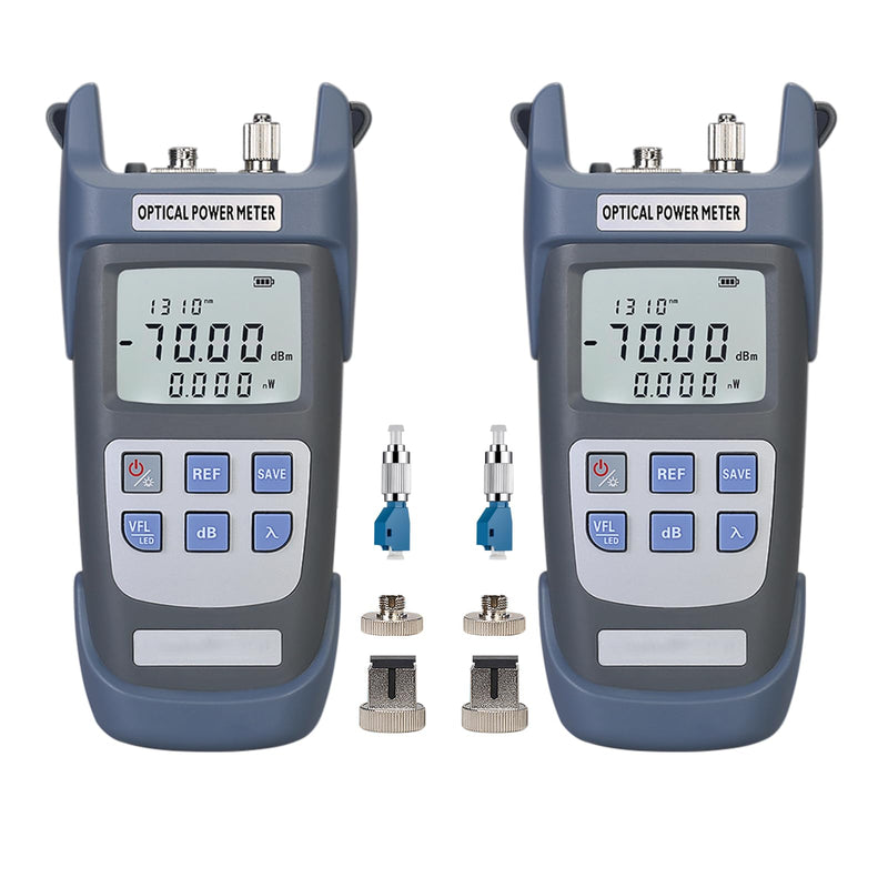 2pcs 3 in 1 Function Fiber Optic Tester Portable Optical Power Meter (FC/SC/ST) & VFL-10 Visual Fault Locator & LED Lighting, OPM & VFL Fiber Optic Tester, Range: (-70) dBm ~ (+10) dBm 2 - BeesActive Australia