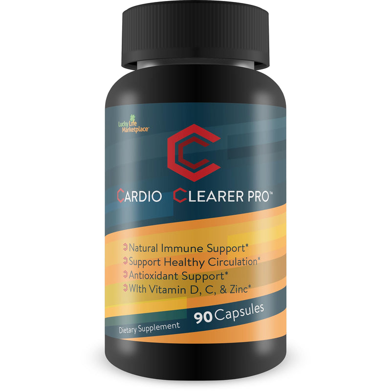 CC Cardio Clearer Pro - Natural Circulatory Health Support - Promote Healthy Blood Flow with Circulation Supplements - Vitamin C, Turmeric Curcumin, Garlic, Ginger - Support Cardiovascular Health