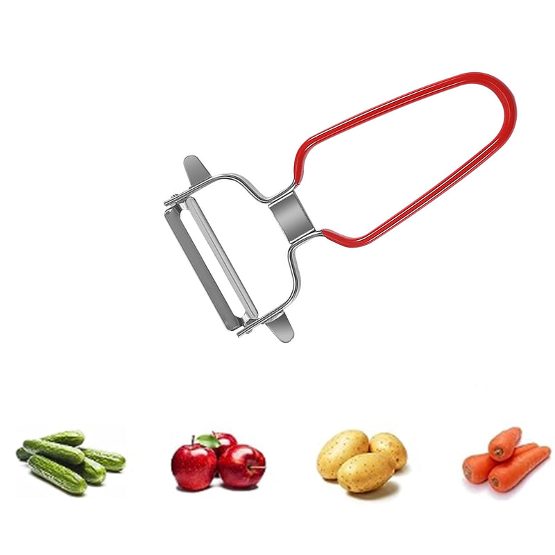 Potato, vegetable, apple peeler, fruit, carrot, vegetable, potato peeler, Y-shaped stainless steel peeler, ergonomic non-slip handle and sharp blade, good durability (Red) Red - BeesActive Australia