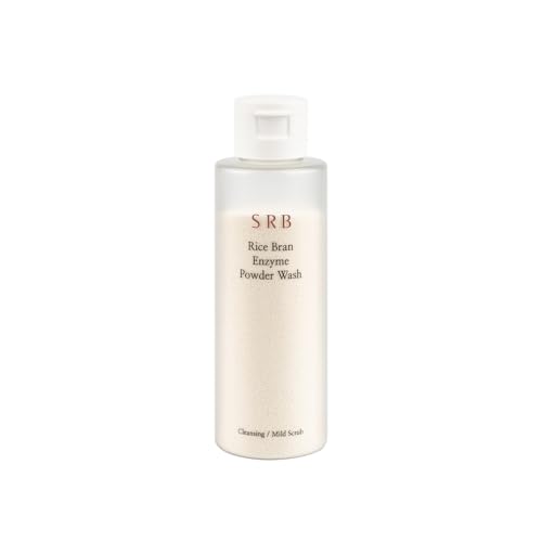 SRB Stabilized Rice Bran Enzyme Powder Wash - Exfoliating Face Wash with Enzymes for Sensitive and Acne Skin - Hydrating Collagen Rice Cleansing Powder (2.46oz)