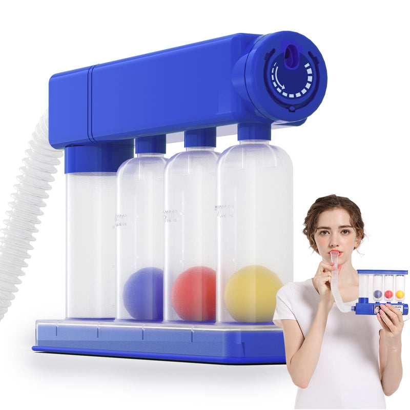 Home Use Breathing Exercise Device for Lungs, Lung Exerciser Device with Adjustable Volume Measurement (300cc/sec - 1600cc/sec) - Inhalation and Exhalation Modes - BeesActive Australia