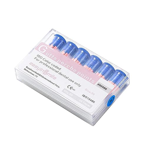 Dental Gutta Percha Points .02/ .04/.06 Taper Assorted for Endo Endodontics Root Canal (.06 Taper, #30)