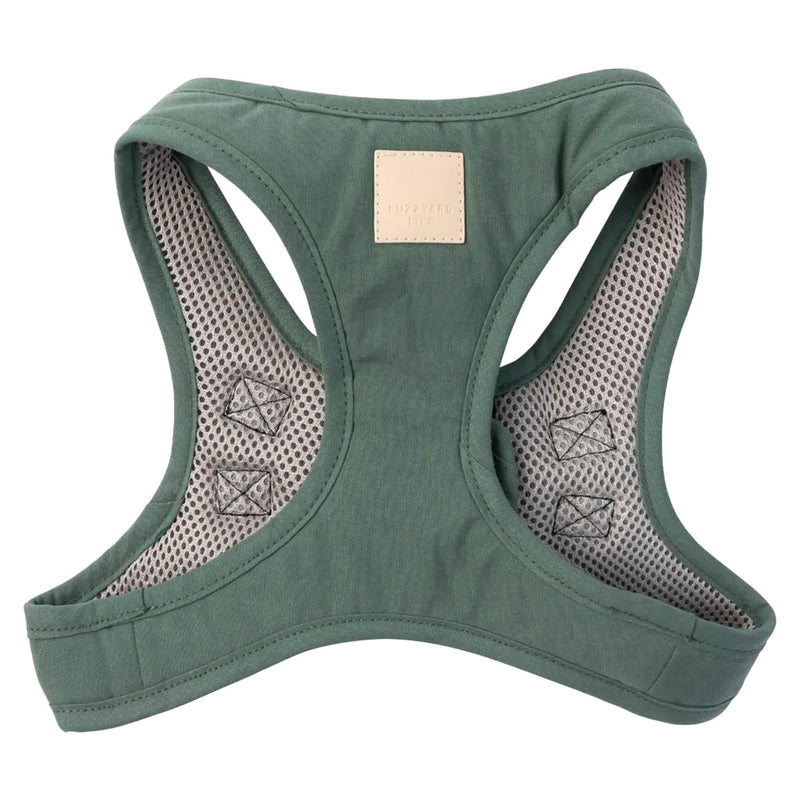 FuzzYard Life Step in Dog Harness | Size S | Stylish Premium Cotton Design in Myrtle Green Perfect for Everyday Walks Small - BeesActive Australia