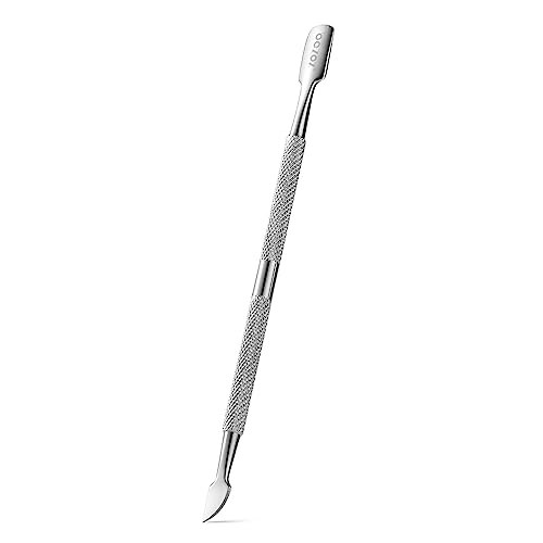 BEZOX Cuticle Pusher - Stainless Steel Cuticle Stick & UV Gel Nail Polish Remover Tool - Professional Double-Ended Cuticle Trimmer Manicure Tool for Healthy and Beautiful Nails