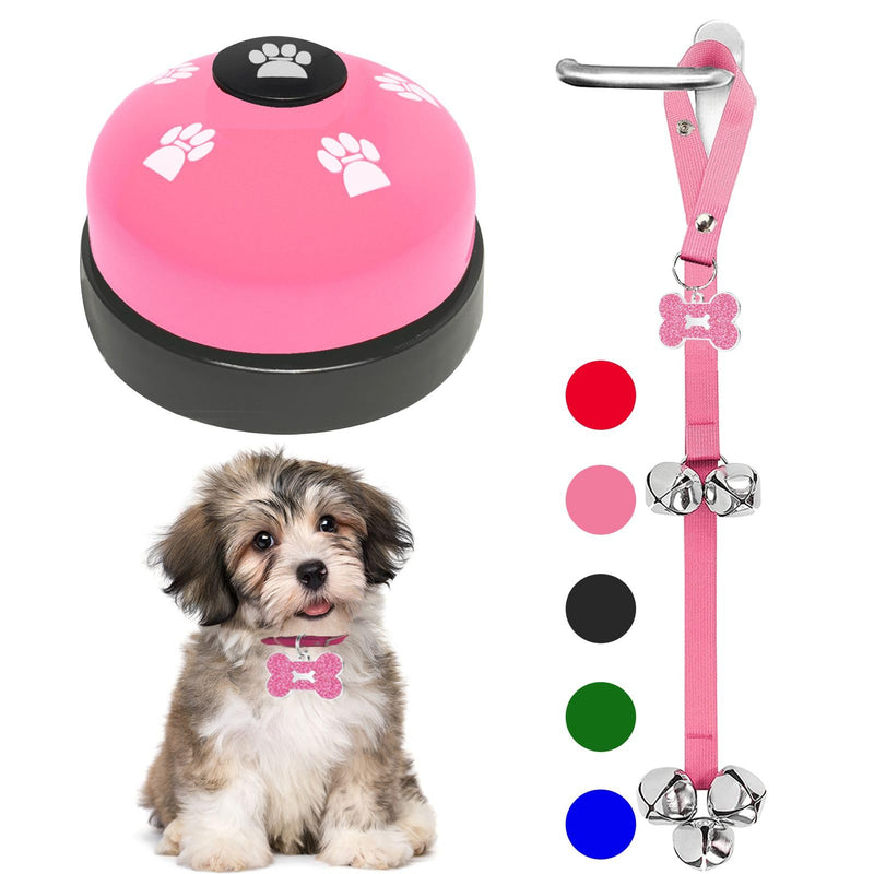 2 Pack Dog Door Bells, Dog Doorbell to go Outside Puppy Train Bell for Dogs to Ring to go Potty, Puppy Toilet Training Bell Jingle Bells for Door Knob Girl Dog Accessories (Pink) 2 PCS Pink new - BeesActive Australia