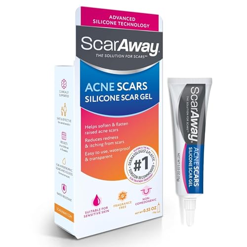 ScarAway Acne Scar Gel, Medical-Grade Silicone Scar Gel, Clear, 15g
