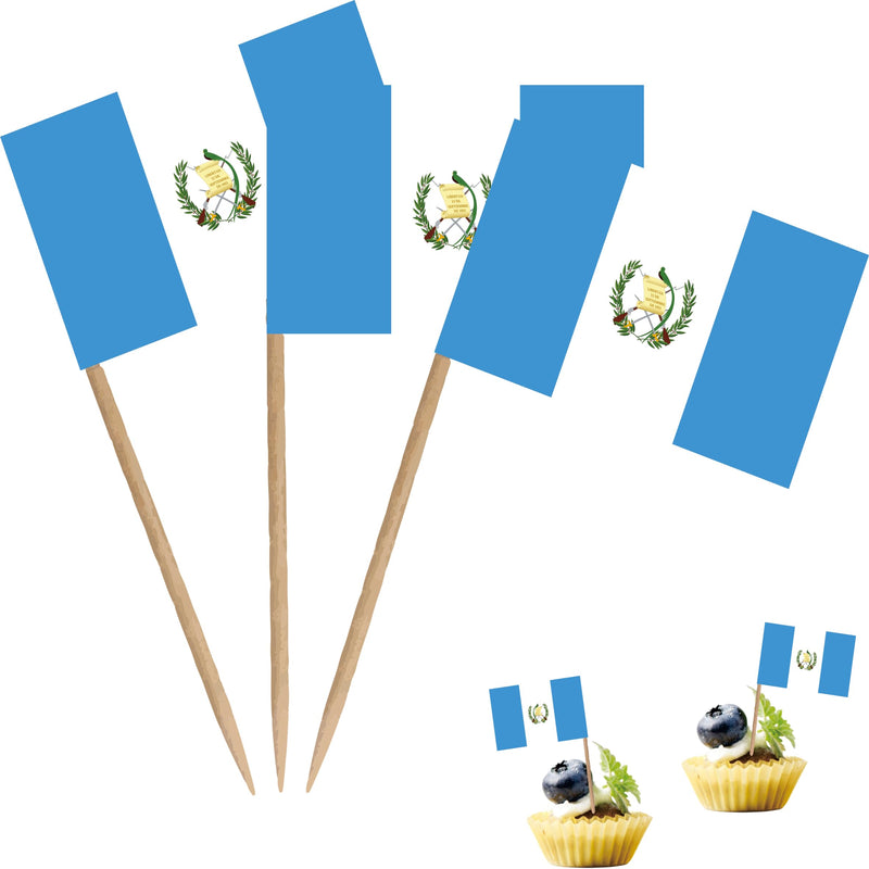 Guatemala Toothpick Flag Guatemalan Country Small Mini Cocktail Fruit Cupcakes Toppers Food Stick Flags Decorations,100 Pack - BeesActive Australia