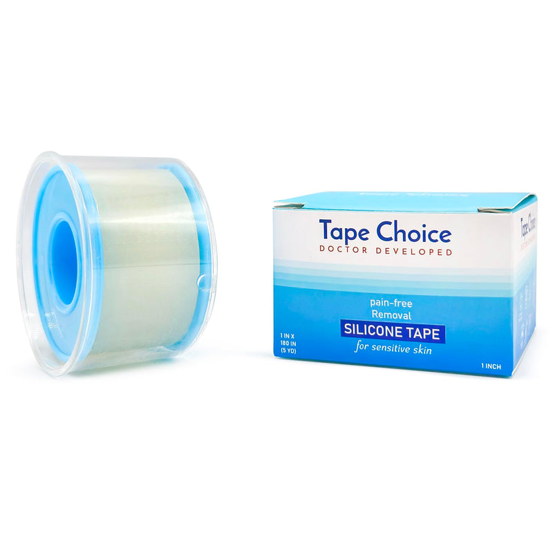 TapeChoice Clear Hypoallergenic Silicone Tape 1 Inch Wide (5.0ydx1.0in) - BeesActive Australia