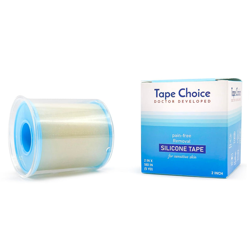 TapeChoice Clear Hypoallergenic Silicone Tape 2 Inch Wide (5.0ydx2.0in) - BeesActive Australia