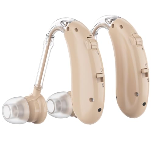 Hearing Aids for Seniors Rechargeable with Noise Canceling, Hearing Amplifier for Adults, Sound Amplifier for Hearing Loss - in Ear - with Volume Control charging cable