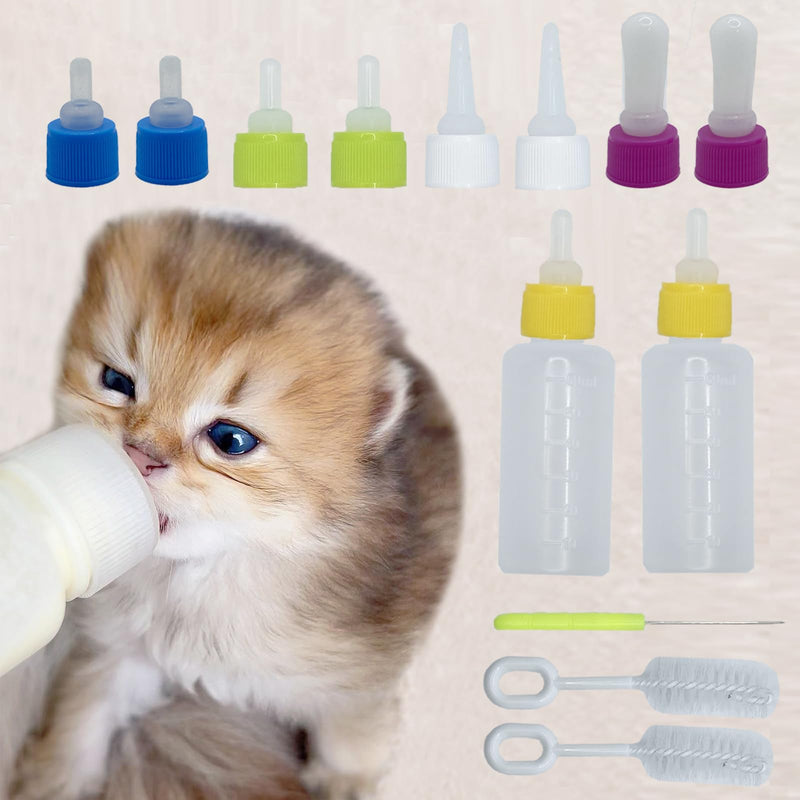 Bottle Kit 60ml Pet Feeding Bottle, pet Feeding Tool, Newborn Animal Feeder Practical, Replacement Pet Bottle with 10pcs Nipples - BeesActive Australia
