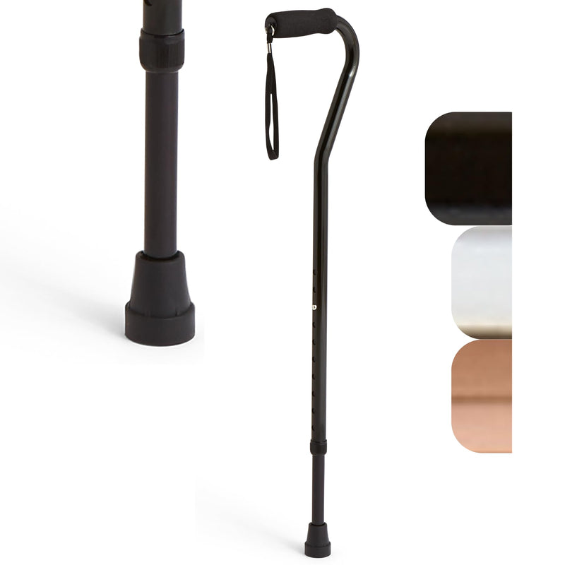 Medline Aluminum Offset Walking Cane for Seniors & Adults is Portable and Lightweight for Balance, Knee Injuries, Mobility & Leg Surgery Recovery - BeesActive Australia