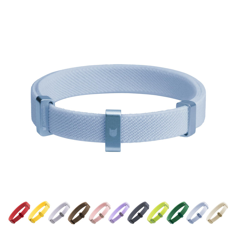 Safety Cat Collar - U.S. IDA Gold Awarding Design, Stretch Elastic Quick Release, Non Breakaway - Light Weight for Kitten, Neck Fit 5.9'-11.8' for All Small Large Cat,S(Sierra Blue) S (5.9-11.8 inch) Sierra Blue - BeesActive Australia