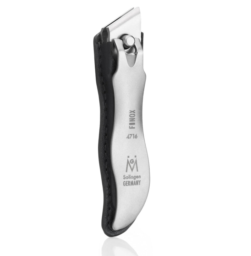 GERMANIKURE Economy Nail Clipper in Leather Case, Ethically Made in Solingen Germany, Angled Edge for Fingernails & Ingrown Toenails - BeesActive Australia
