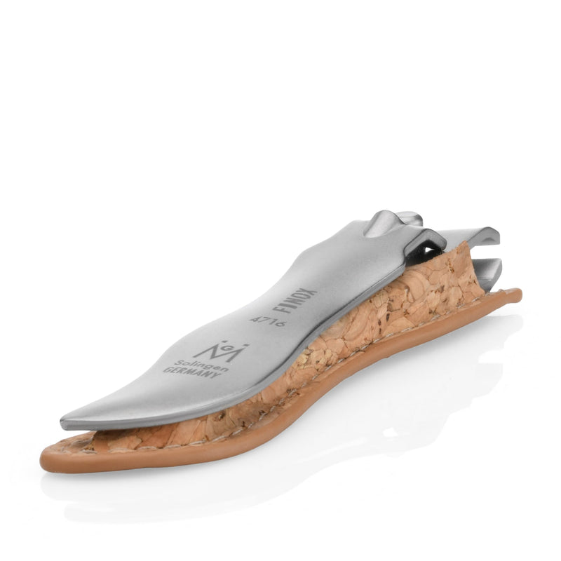 GERMANIKURE Economy Nail Clipper in Vegan Cork Case, Ethically Made in Solingen Germany, Angled Edge for Fingernails & Ingrown Toenails Large Straight - BeesActive Australia