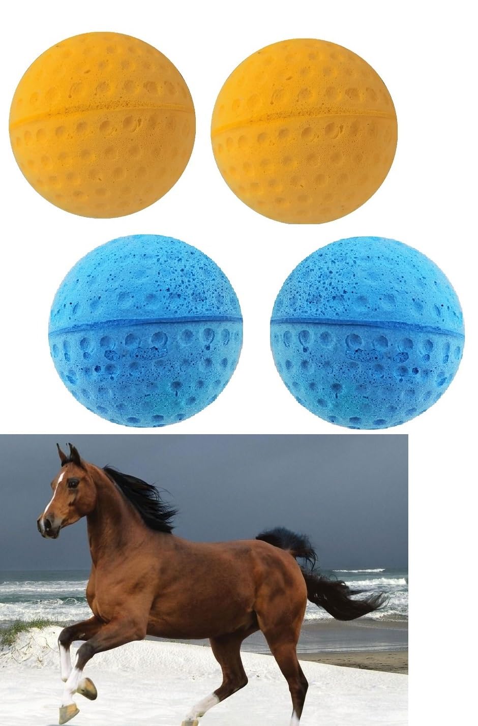 SHUYUE Ear Plug for Horses Foam Ear Plugs ball tack and Supplies Horse Classic Equine Ear Plugs (Yellow blue) Yellow blue