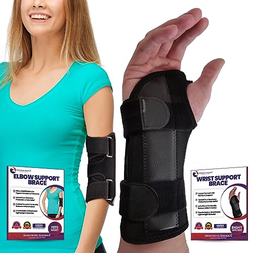 Wrist Brace For Carpal Tunnel Right Hand + Elbow Brace Fits Most