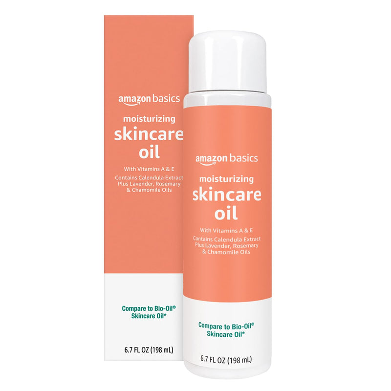 Amazon Basics Moisturizing Body Oil for Skin with Vitamins A & E, Antioxidant Skincare Oil, 6.7 fl oz 6.7 Fl Oz (Pack of 1)