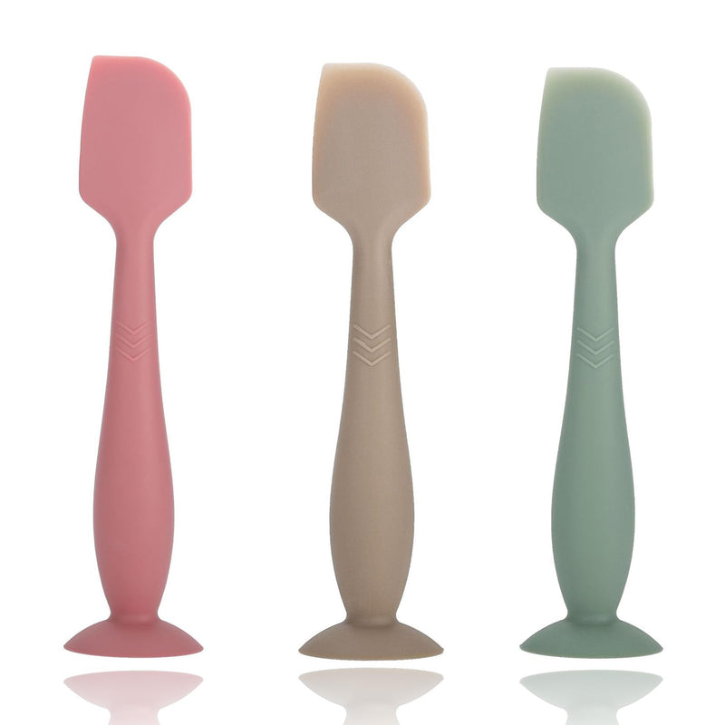 Baby Diaper Cream Spatula, Seeway 3 pack Baby Butt Paste Spatula, Diaper Cream Applicator, Silicone Butt Spatula for Newborn Babies (dark pink, green, brown) red+brown+green - BeesActive Australia