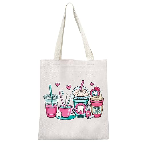 GJTIM Cosmetic Bag for Nurses & Hygienists - Dental Assistant Gift with Zipper Pouch Dental Life Tote