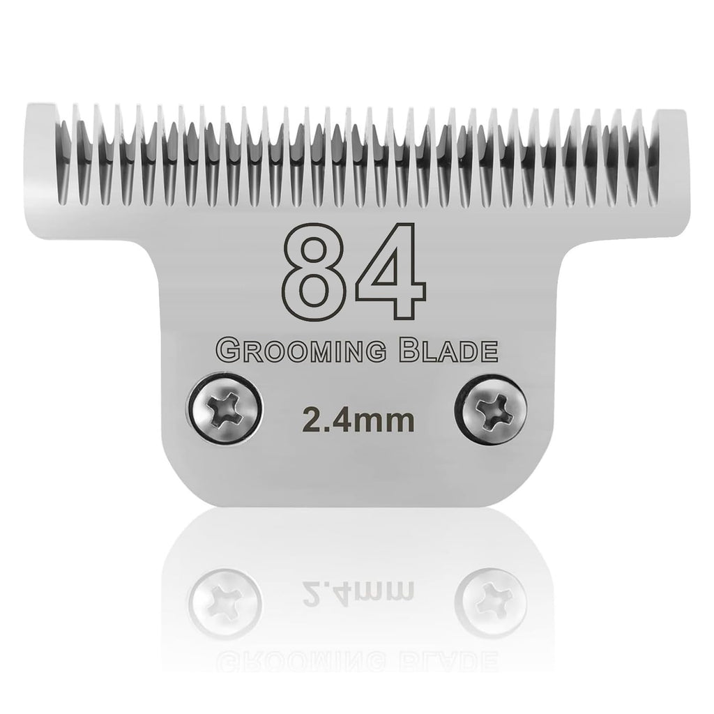 84# Detachable Pet Dog Grooming Blade, Compatible with Ainds, Oster A5, Wahl KM-10 and Other Series Clippers, Compatible with Andis Size: T84 3/32-Inch Cut Length, Chrome. Sliver 1Pack. 84# 3/32" 2.4mm|1Pack