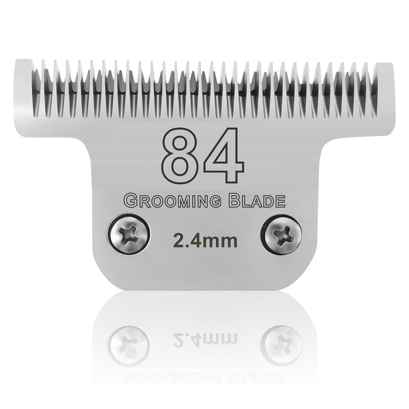 84# Detachable Pet Dog Grooming Blade, Compatible with Ainds, Oster A5, Wahl KM-10 and Other Series Clippers, Compatible with Andis Size: T84 3/32-Inch Cut Length, Chrome. Sliver 1Pack. 84# 3/32" 2.4mm|1Pack