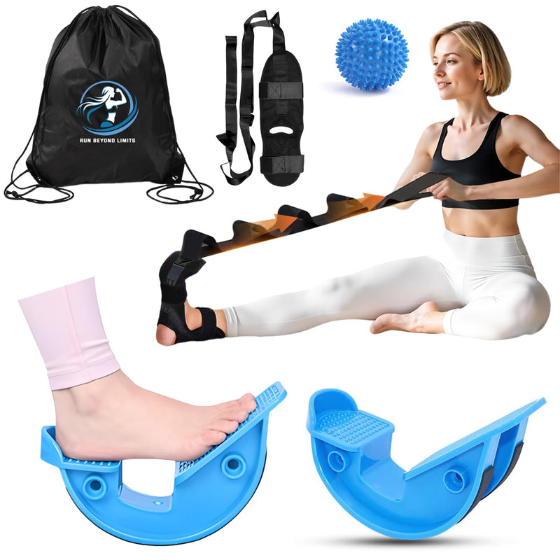 Foot and Calf Stretcher- Foot Rocker,Stretching Strap for Plantar Fasciitis Stretcher Blue-1