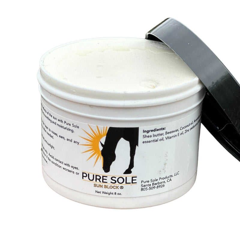 Natural Sunscreen for Horses with Aloe Vera and Zinc Oxide - Pure Sole Sun Block - Sun Protection for Horses’ Noses and Sensitive Skin - 8 oz. 8 Ounce - BeesActive Australia