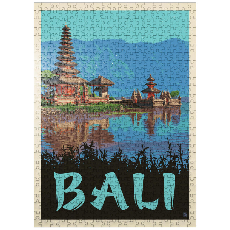 Bali: A Atunning Tropical Paradise, Vintage Poster - Premium 500 Piece Jigsaw Puzzle for Adults 500 Pieces - BeesActive Australia