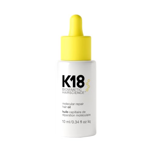 K18 Molecular Repair Hair Oil, Weightless Oil for Stronger, Healthier Hair, Suitable For All Hair Types 0.34 Count (Pack of 1)