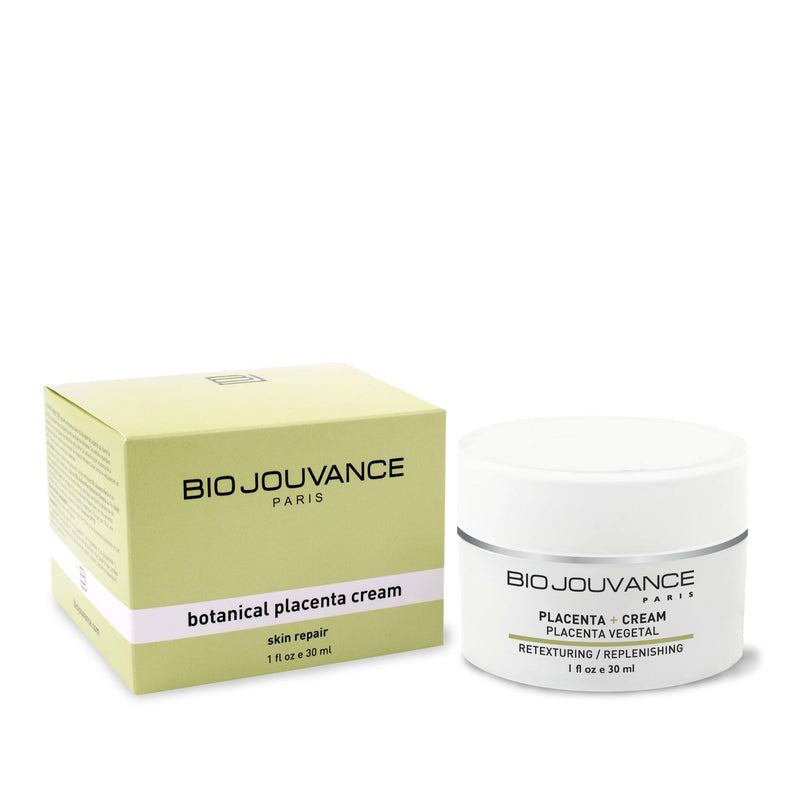 BIO JOUVANCE PARIS - Botanical Placenta Cream 1oz / 30ml - Salon Professional Eye & Face Hydrating Lotion | Facial Skin Care Treatment | Hydrating | Anti-Aging | Daily Facial Skin Care Treatment Regimen | Made in France - BeesActive Australia